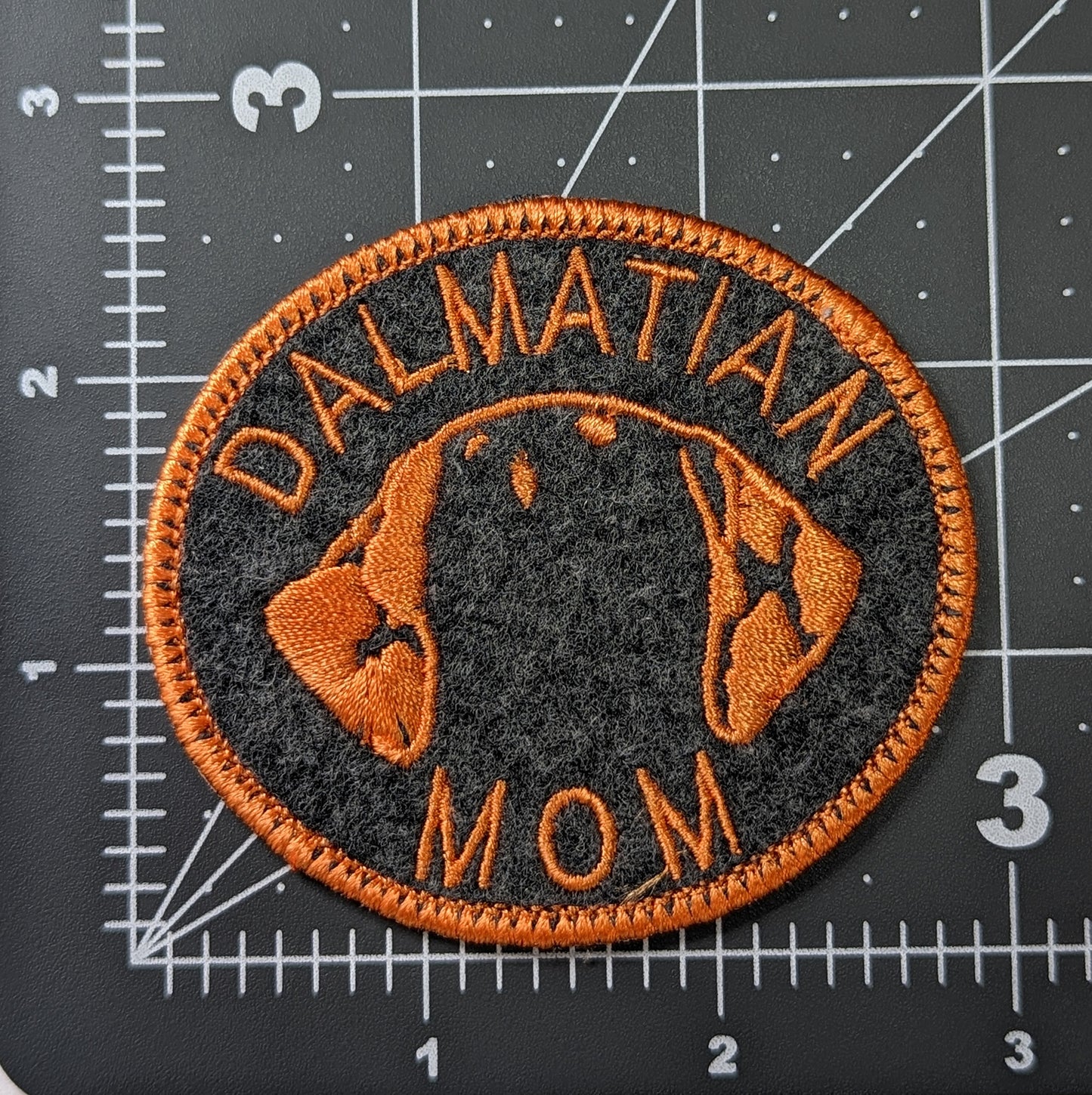 Dalmatian Mom Patch - Custom Iron On Or Hook And Loop Backing