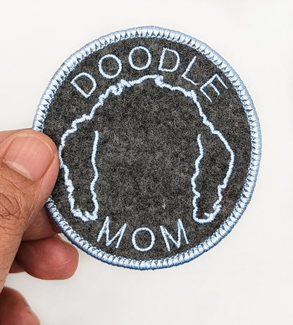 Doodle Mom Patch - Custom Iron On Or Hook And Loop Backing