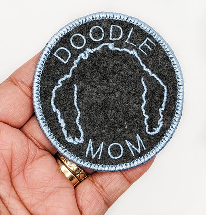 Doodle Mom Patch - Custom Iron On Or Hook And Loop Backing