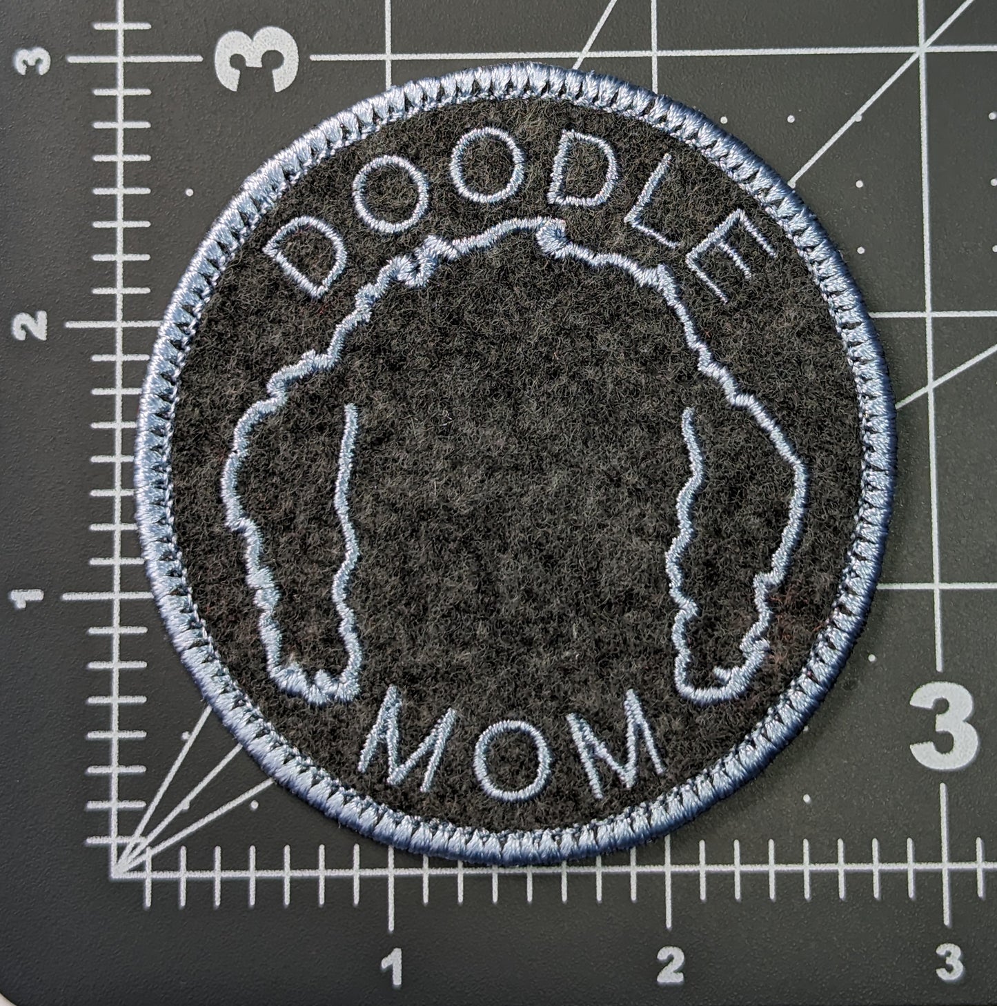 Doodle Mom Patch - Custom Iron On Or Hook And Loop Backing