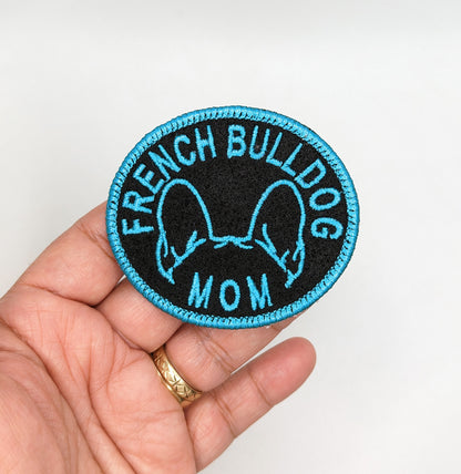 French Bulldog Mom Patch - Custom Iron On Or Hook And Loop Backing