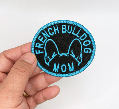 French Bulldog Mom Patch - Custom Iron On Or Hook And Loop Backing