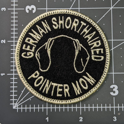 German Shorthaired Pointer Mom Patch - Custom Iron On Or Hook And Loop Backing