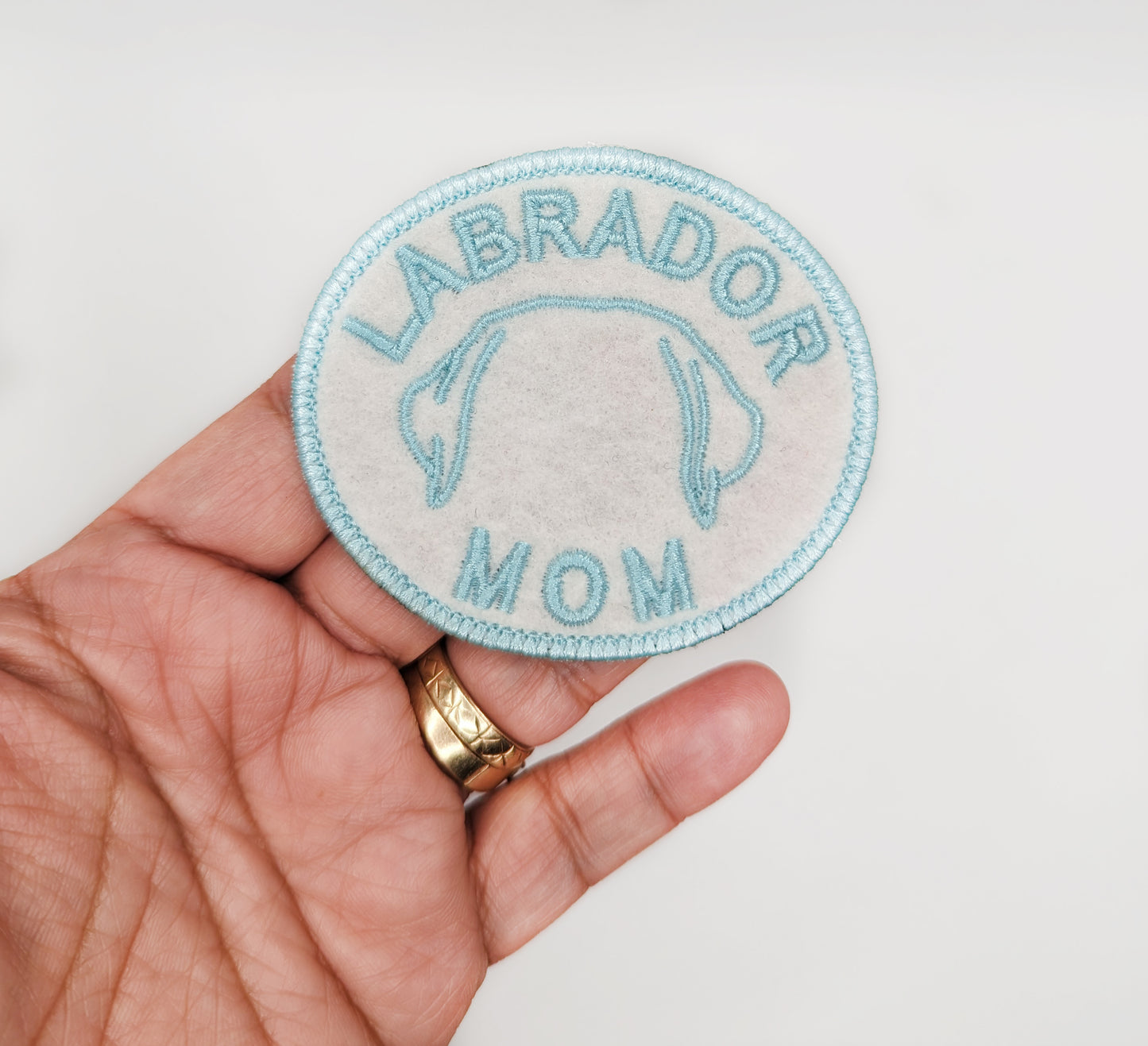 Labrador Mom Patch - Custom Iron On Or Hook And Loop Backing