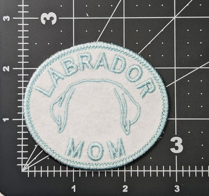 Labrador Mom Patch - Custom Iron On Or Hook And Loop Backing