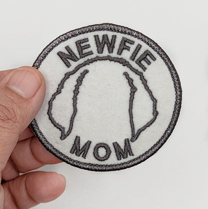 Newfie Mom Patch - Custom Iron On Or Hook And Loop Backing