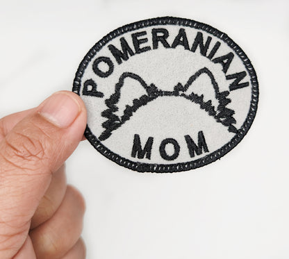 Pomeranian Mom Patch - Custom Iron On Or Hook And Loop Backing