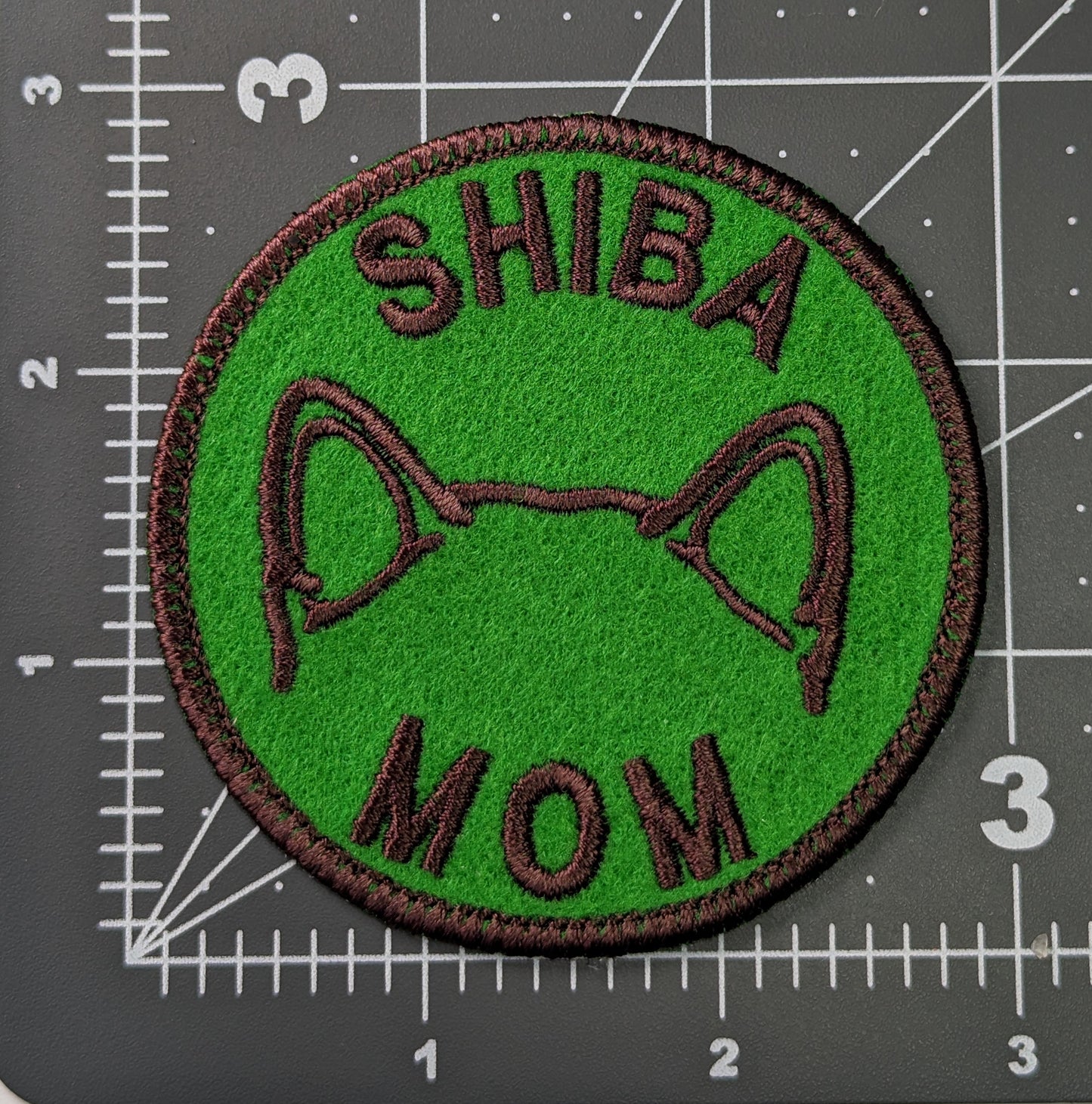 Shiba Mom Patch - Custom Iron On Or Hook And Loop Backing