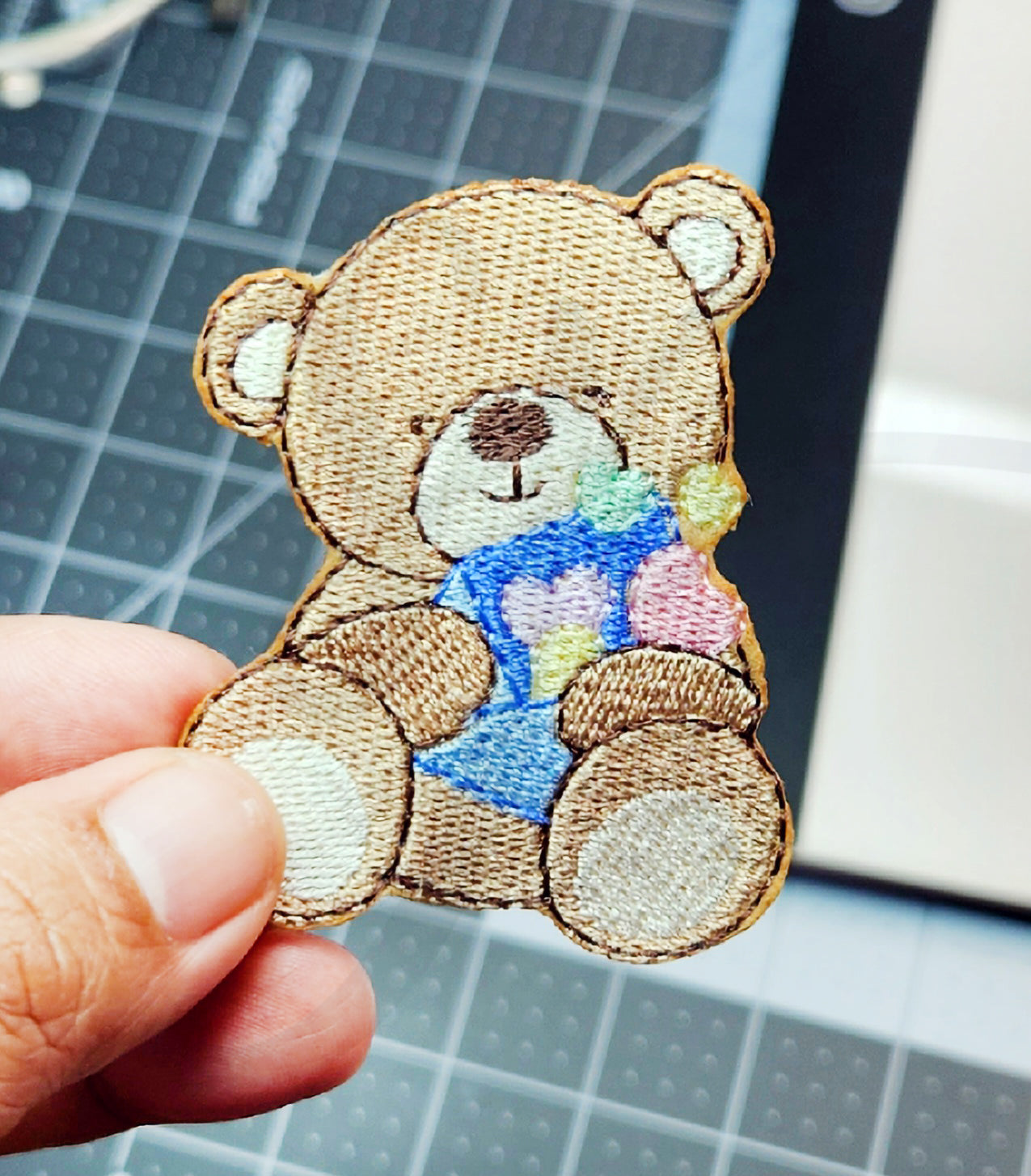 Cute Bear Patch - Embroidered Iron On Patch