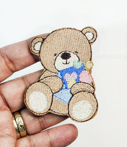 Cute Bear Patch - Embroidered Iron On Patch