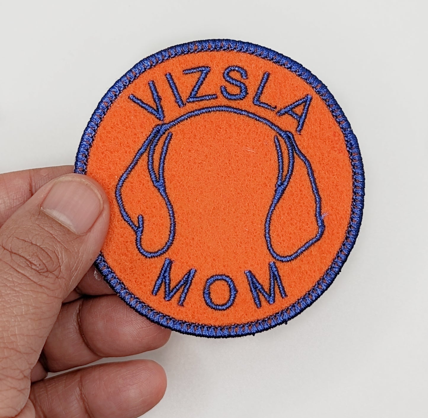 Vizsla Mom Patch - Custom Iron On Or Hook And Loop Backing