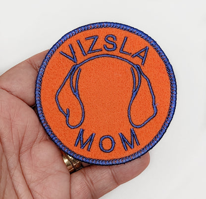 Vizsla Mom Patch - Custom Iron On Or Hook And Loop Backing