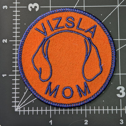 Vizsla Mom Patch - Custom Iron On Or Hook And Loop Backing